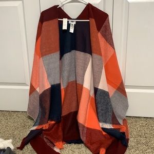 Old Navy Plaid Poncho
